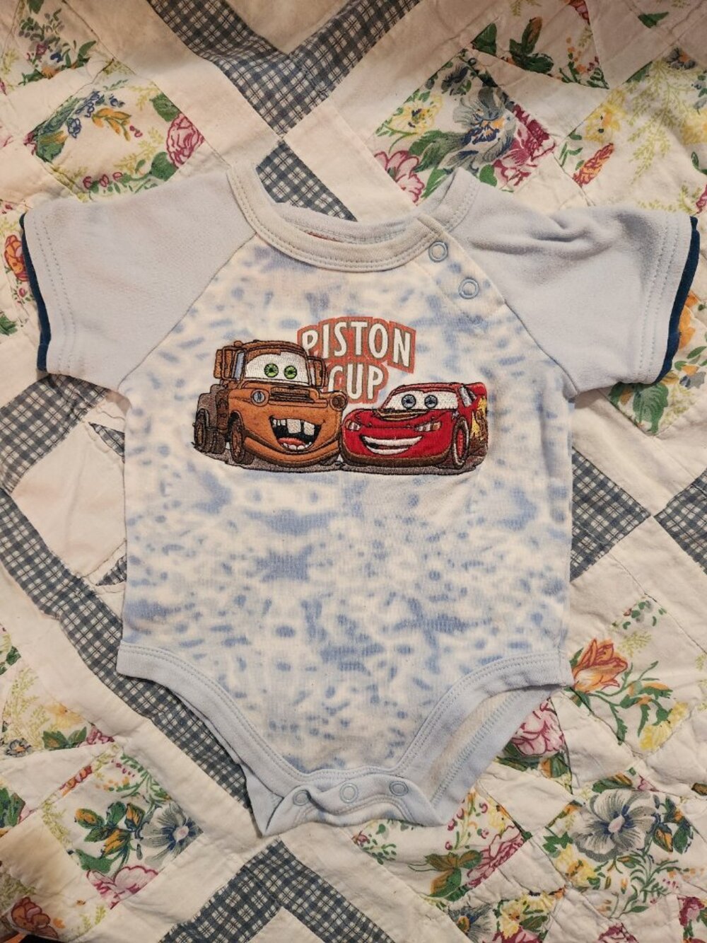 Vintage Disney Cars Baby Onesie Size 3-6 Months